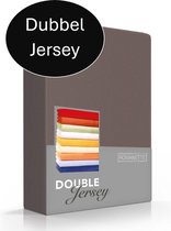 Hoeslaken double jersey de haute qualité Double Taupe | 140/150/160x200/210/220 | Doux et épais | Élastique tout autour