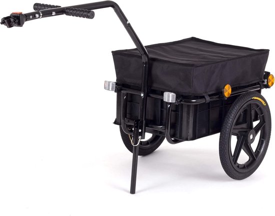 Fietskar, 40 kg laadvermogen, transportkar, opvouwbaar en compact op te bergen, met universele koppeling, waterdichte hoes, 40,6 cm wielen, geschikt voor fietswielen van 640-711 mm | NL Fietskar, 40 kg laadvermogen, transportkar, opvouwbaar en compact op te bergen, met universele koppeling, waterdichte hoes, 40,6 cm wielen, geschikt voor fietswielen van 640-711 mm | NL