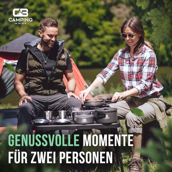 Campingserviesset voor 2 personen, outdoor survival kookset van Camp — afbeelding 3