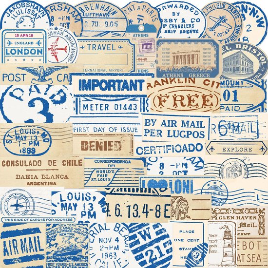 Journaling Stickerset – Labels – Stickers voor oa. bulletjournal, scrapbooking, kaarten maken en planners – 46 stuks