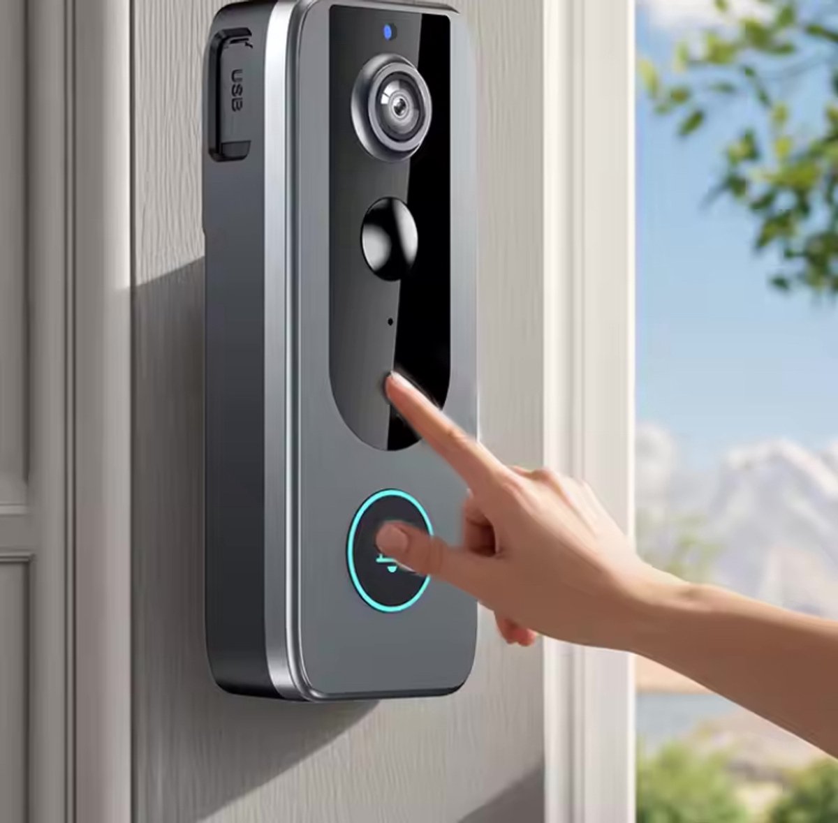 Afbeelding 3 van Smart Video Deurbel met Camera - Slimme Deurbelset - Bewegingsdetectie, Nachtzicht, Waterdicht - Full HD 1080P - Lange Batterijduur - Smart Video Doorbell - Deurbellen met Camera