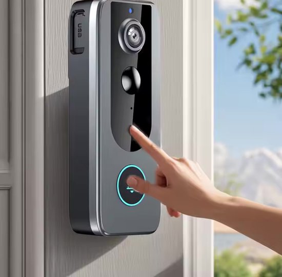Video Deurbel met Camera - Slimme Deurbel - Videodeurbel met Bewegingsdetectie en Camerabewaking functie - Doorbell - Deurbellen met Camera