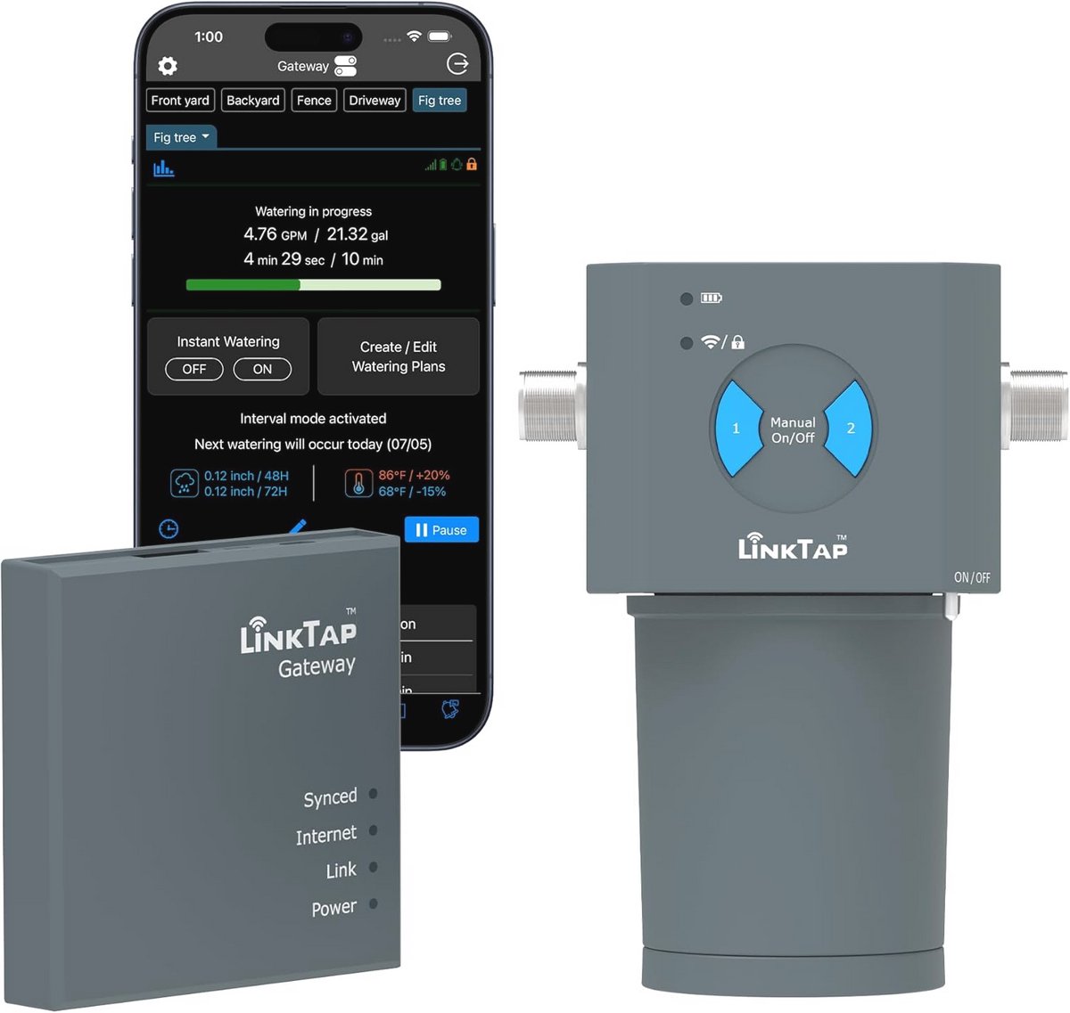 Slimme Irrigatiecontroller met 2 Zones - Batterij Aangedreven en Weer-Slim