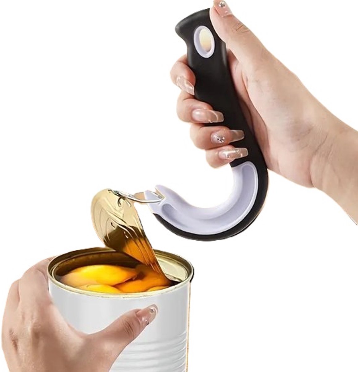 Handmatige Ergonomische Blikopener I Opener Met Haakvormig Uiteinde I Hulp Opener I Pot & Blikopener
