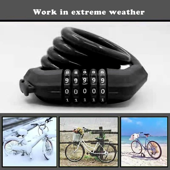 Combinatie Fietsslot Fietssloten Hoge Veiligheid 4-cijferig Motorslot Heavy Duty Uncuttable Opvouwbare Fietsslot (1,8 m x 10 mm Combinatie Fietsslot Fietssloten Hoge Veiligheid 4-cijferig Motorslot Heavy Duty Uncuttable Opvouwbare Fietsslot (1,8 m x 10 mm