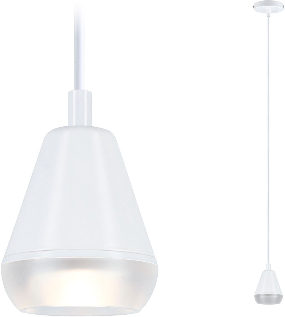 LED-hanglamp Luia GU10 max. 10W Satijn, Wit mat