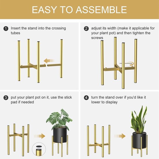 BADALU Bamboo Plant Stand for Indoor - Middle Century Flower Pot Stand, Wooden Plant Holder, Suitable for Pots from 20 to 30 cm, Modern BADALU Bamboo Plant Stand for Indoor - Middle Century Flower Pot Stand, Wooden Plant Holder, Suitable for Pots from 20 to 30 cm, Modern