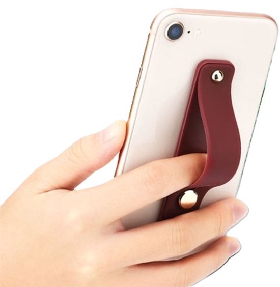 Opplakbare Tefoonhouder I Telefoonbutton I Ringhouder I Vinger Grip Smartphone I Met Smartphone Stand I Bruin