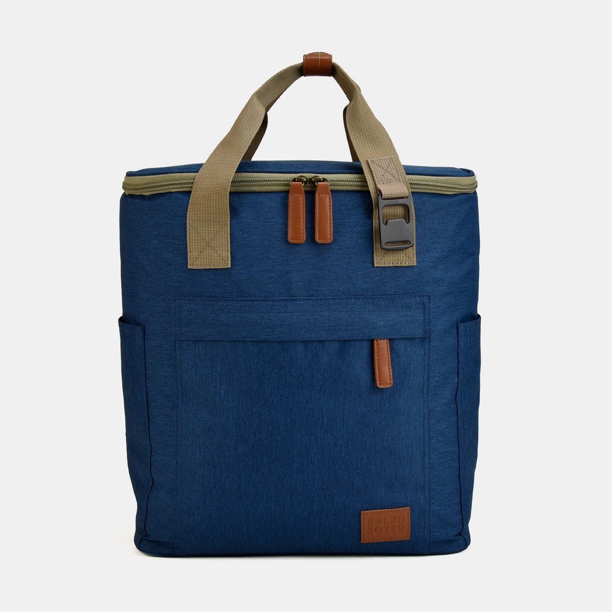 Kleine Koel Rugzak Blauw - Rpet Duurzaam - 2 Zijvakken - Koel Rugtas - Koeltas - Voorvak - Jeans Blauw