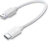 Cellularline - Usb kabel, usb-a naar usb-c 15cm, wit