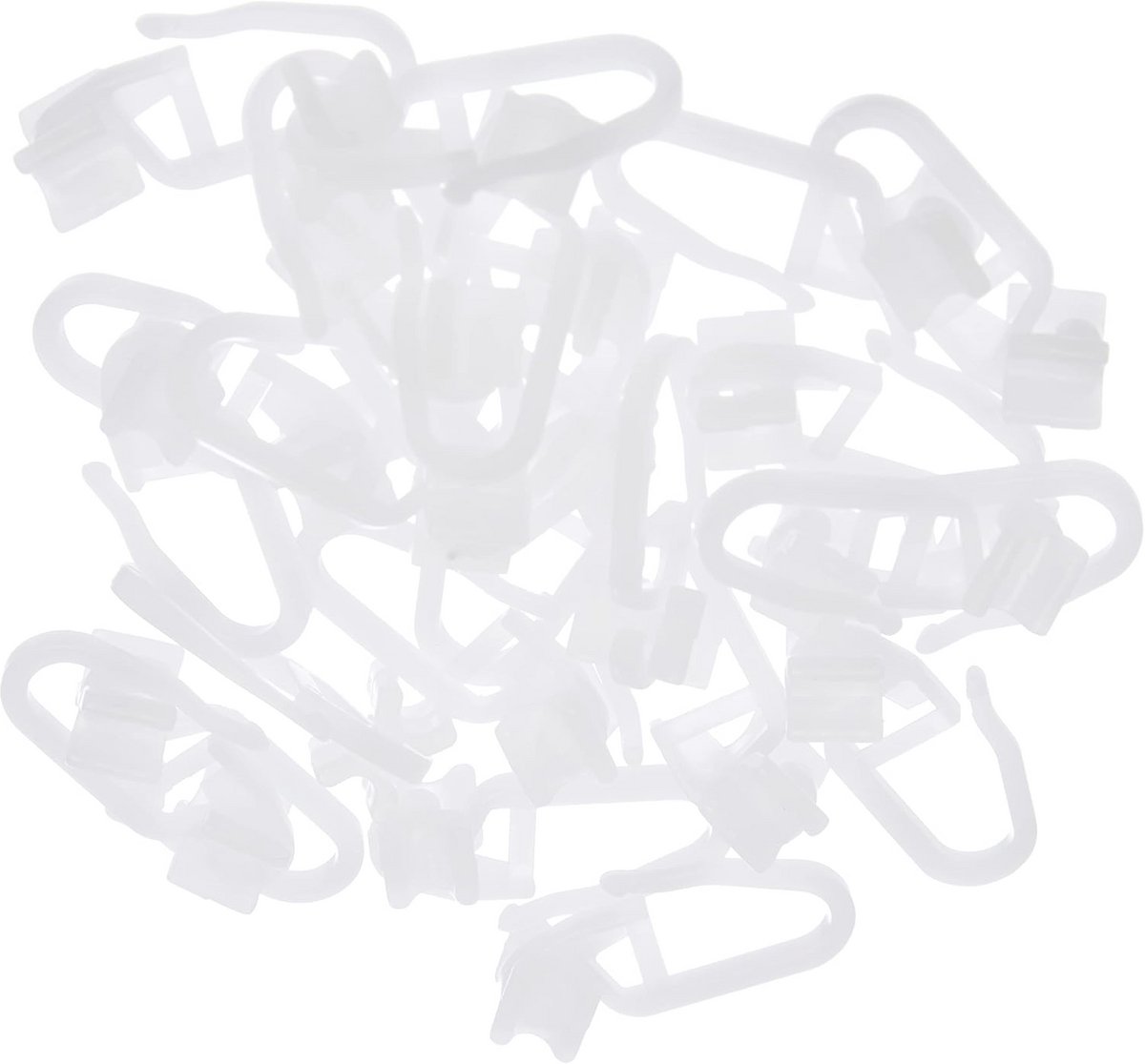 Gardinia X-runners 25 stuks kunststof wit - inclusief gordijnhaken - gordijnrails accessoires gordijn runners