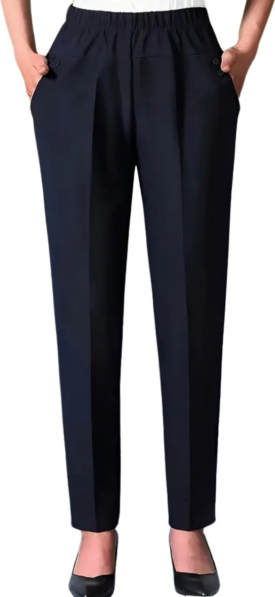 Nivard Pantalon Dames Chino Golfbroek Nette Broek Met Elastische Tailleband Volwassenen Blauw