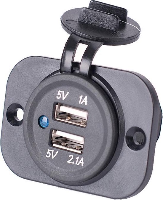 AutoStyle USB Adapter 2xUSB 5V-2,1A&1A/Input 12V-24V |
