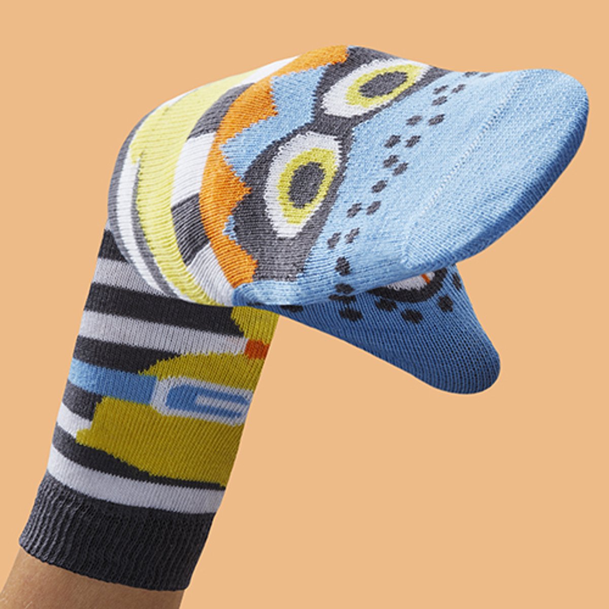 WALKYTALKIES - Kindersok - Sokpop - Handpop - Boef Jongen - Maat 31-34 - 7-8 jaar