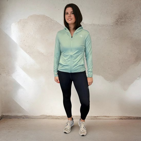 Gilet de sport YV SPORT Geneva - Également disponible en grande taille - Qualité Premium - Léger - Séchage rapide - Poches zippées - Liberté de mouvement optimale - Respirant et confortable - Vêtements de sport pour femme - Vert - L