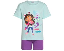 foto van Gabby's dollhouse shortama - Pyjama Kinderen - Gabby's poppenhuis - Korte mouw - Maat 104/110 - 100% katoen