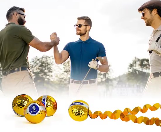 1x Exploderende Gouden Prank Golfbal Grap Gofbal — afbeelding 3