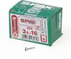 Spax Spaanplaatschroef cilinderkop verzinkt T-Star T15 3.5x16mm (per 1000 stuks)