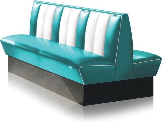 Bel Air Dinerbank Double Booth HW-150DB Turquoise