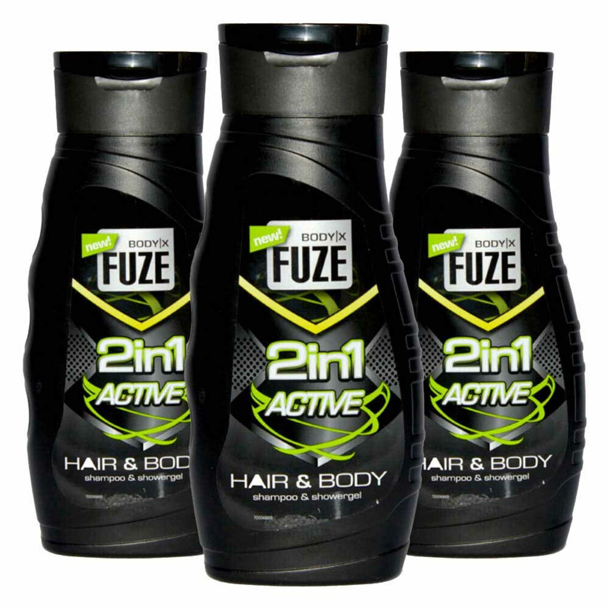 Body-X Fuze Douchegel Hair & Body Active - 3 x 300 ml - Voordeelverpakking