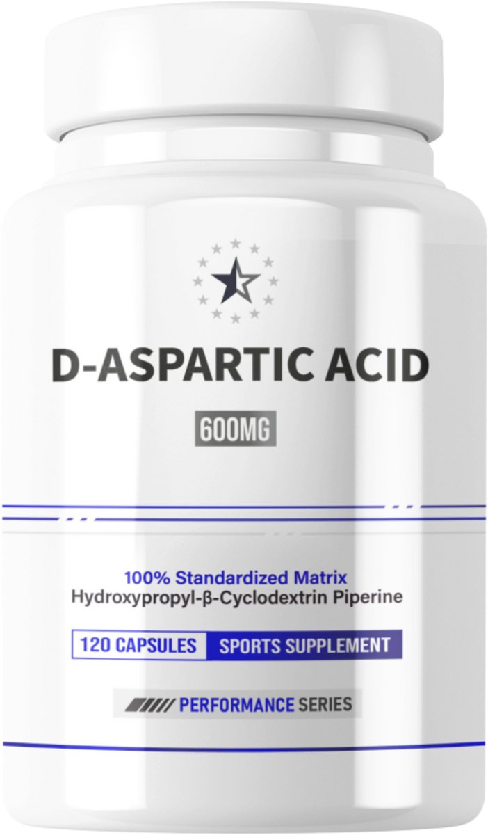 Goedkoopste D-AA (D-Aspartic Acid) met HydroPerine™ - 120 Capsules (600mg
