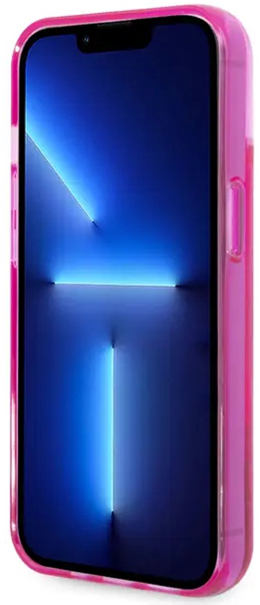 Karl Lagerfeld iPhone 14 Plus Backcover hoesje - Liquid Glitter - RSG - Roze