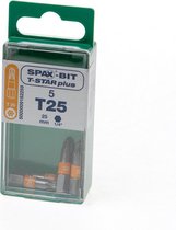 Spax Bit TX25 oranje blister van 5 bits