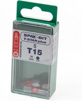 Spax schroefbit T-star Torx TX15 rood (5st)