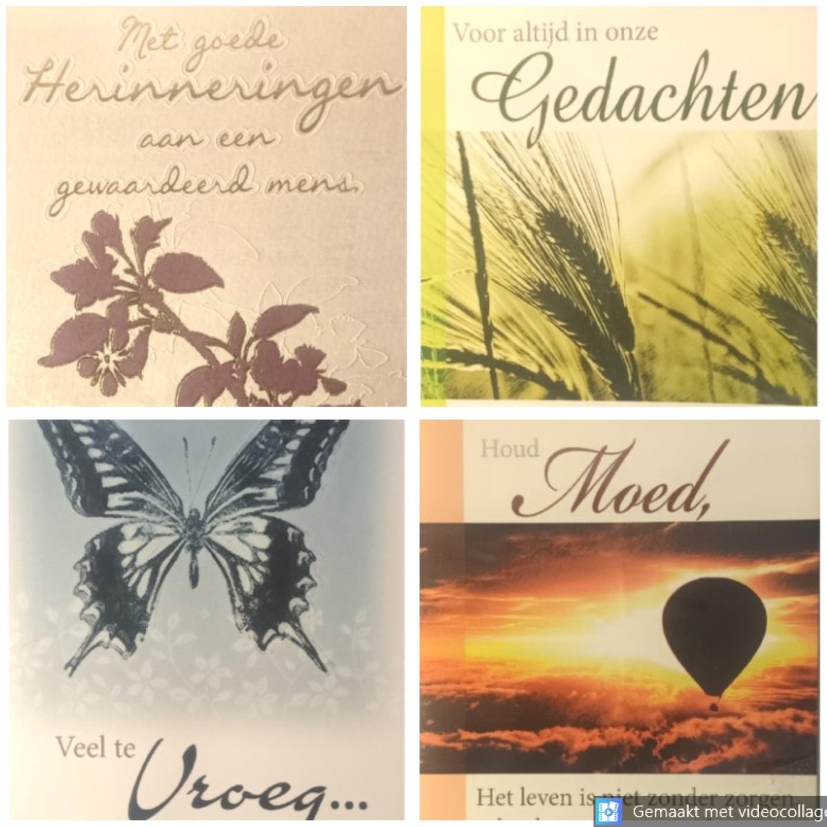 4 Luxe Deelneming Condoleance Wenskaarten - 4 Motieven - Oprechte Deelneming - Condoleance - Sterkte - Sterfgeval - Touche Cards - Met Envelop - 16.5x11.5cm - Beileid - Condolence