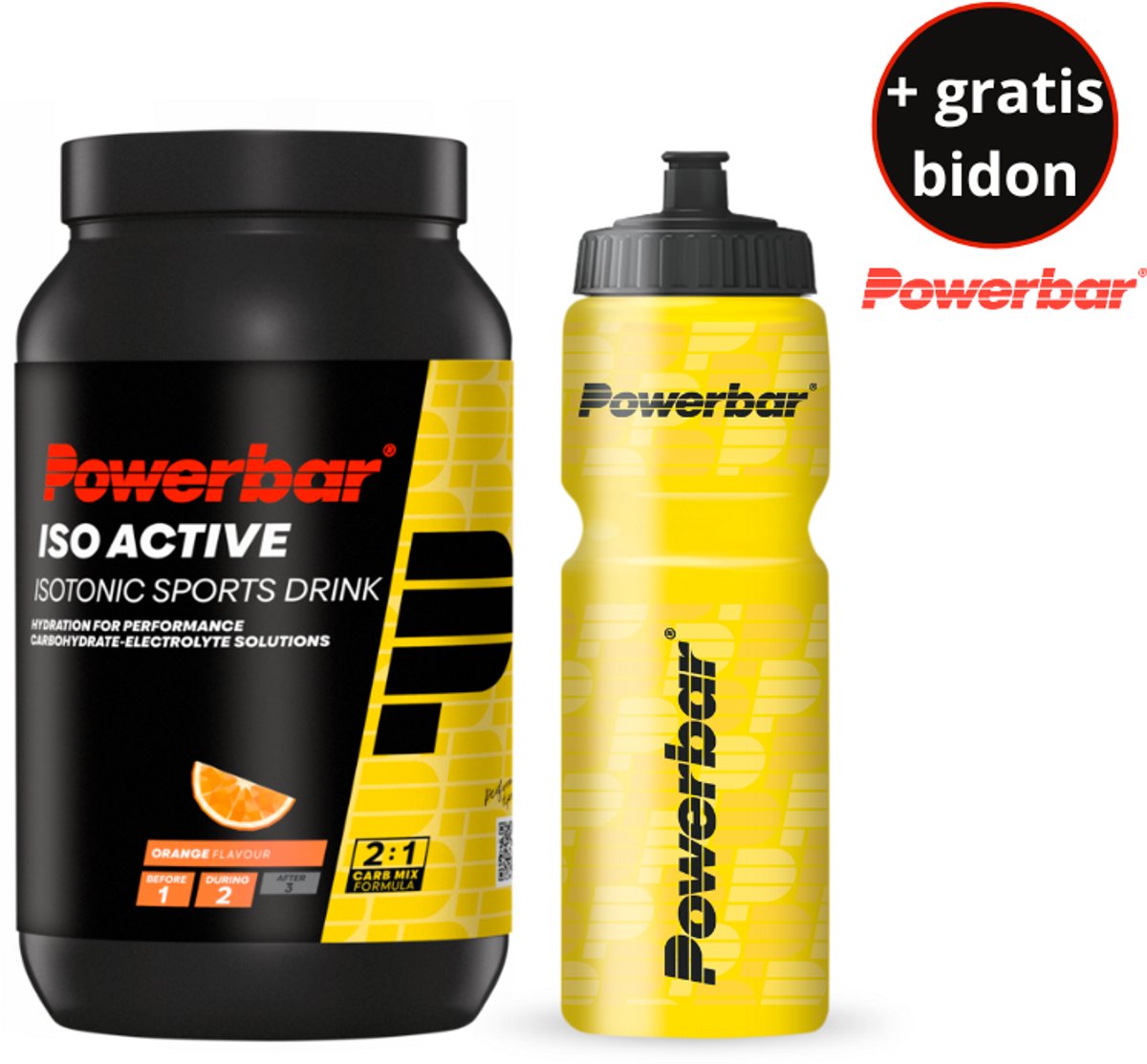 Goedkoopste Powerbar sportdrank | Iso Active | GRATIS Powerbar bidon | Orange | 1320 gram - 20 liter