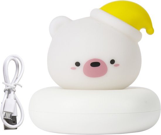 Honeybears – Oplaadbaar nachtlampje – Nachtlampje baby - Dimbaar Bedlampje - Draadloos kinder nacht lampje - Touch to dim - Beertje van Honeybears — afbeelding 3
