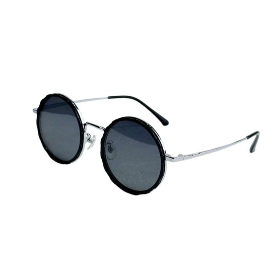 Lunettes de soleil polarisées rondes Mookes, verres teintés réglables de 1 à 9 vitesses, avec filtre ND, argent, 49 mm
