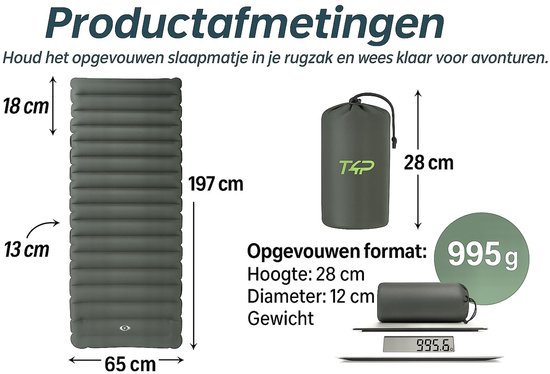 slaapmat lichtgewicht T1 van Merkloos — afbeelding 3
