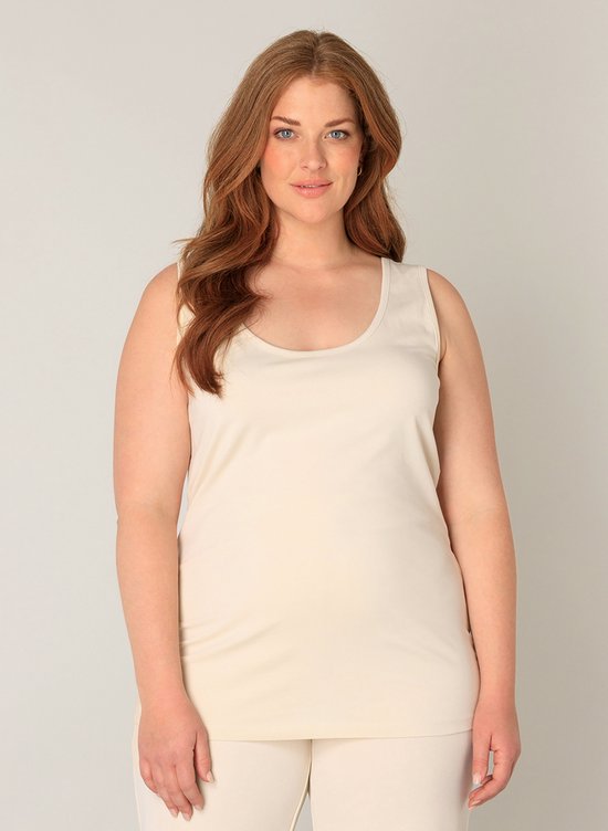 BASE LEVEL CURVY Yuppie Top - Light Beige - maat X-0(44)
