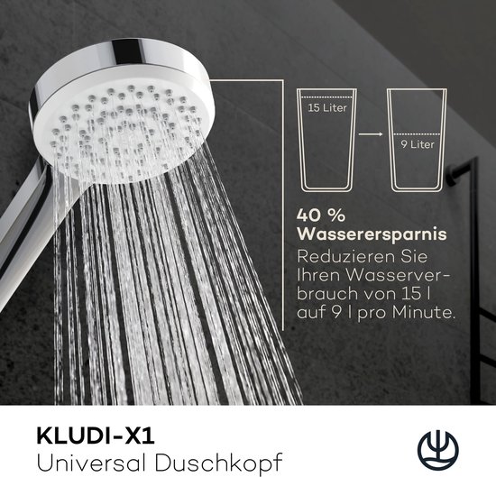 Triton Douchekop 5 straalsoorten, wit Triton Douchekop 5 straalsoorten, wit