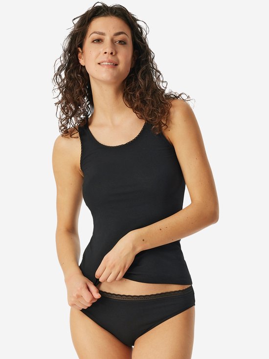 Lot de 3 slips Schiesser Rio à kanten noirs - Sous-vêtements modernes pour femmes - Noir