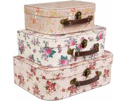 Sass & Belle set van 3 koffertjes Vintage Rose Kofferset Vintage Rose