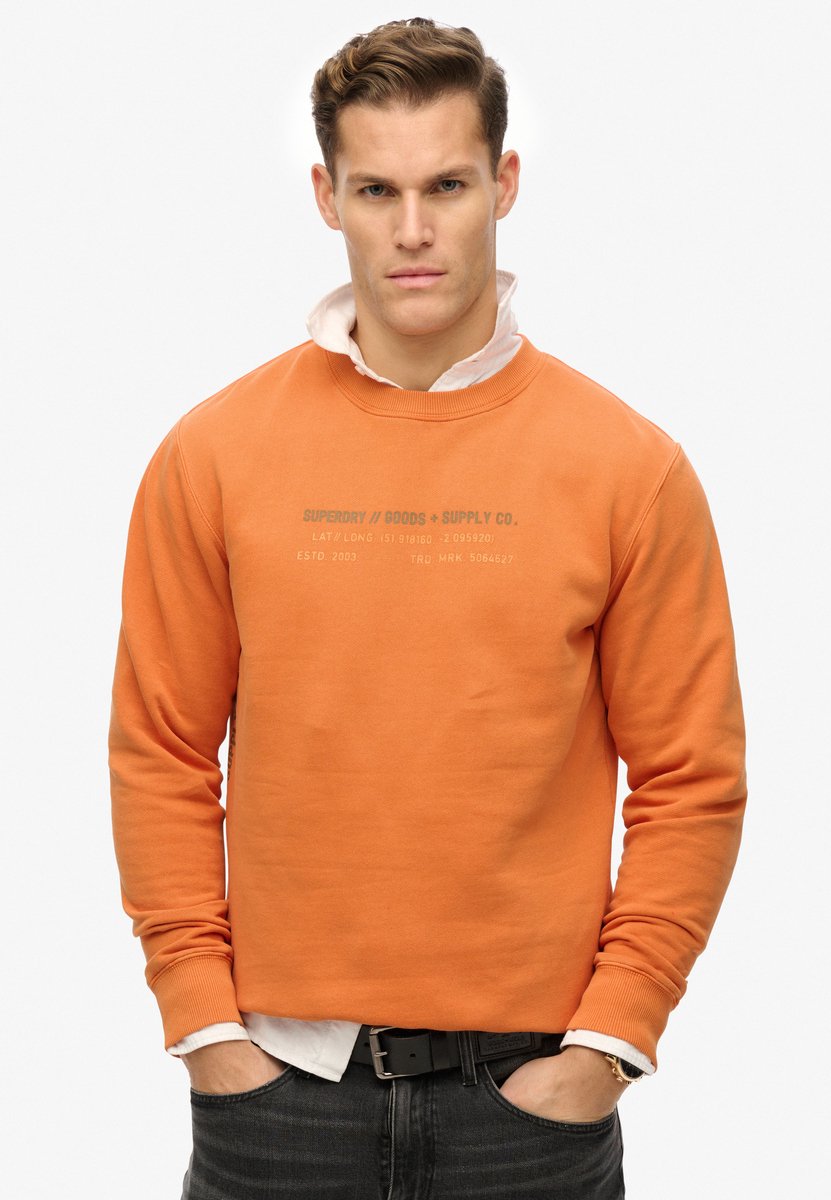 Superdry Utility Sport sweatshirt met ronde hals Heren Truien Oranje