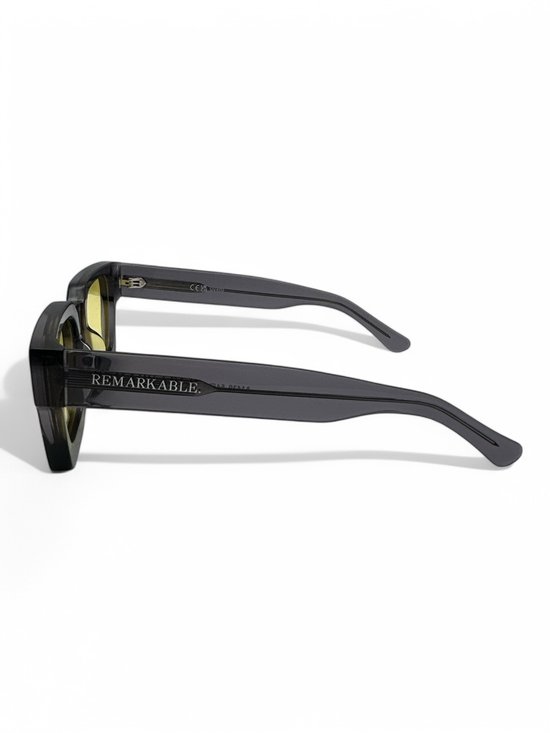 The Brand Remarkable - RAZE - Yellow Grey Zonnebril Unisex - Geel/Grijs - Vierkant - UV400 - Acetaat - Cat. 2 van The Brand Remarkable — afbeelding 3