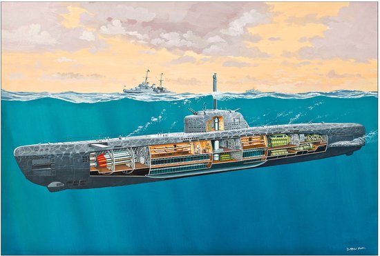 Revell Boot U-Boot Typ XXI U 2540 & Intérieur - Kit - 1: 144