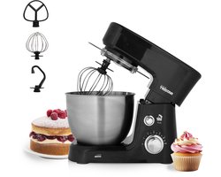 Tristar Keukenmachine MX-4830 - Keukenmixer met Mengkom 3.5 Liter - Inclusief 3 deeghaken voor kloppen, kneden en mixen - Keukenrobot - 6 programma's - 700 Watt - Zwart