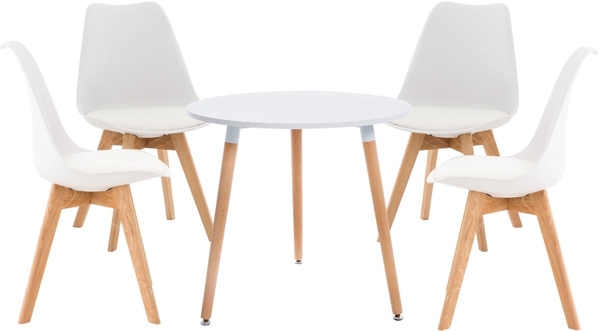 CLP Lansgar Woonkamer set - Eethoek - wit