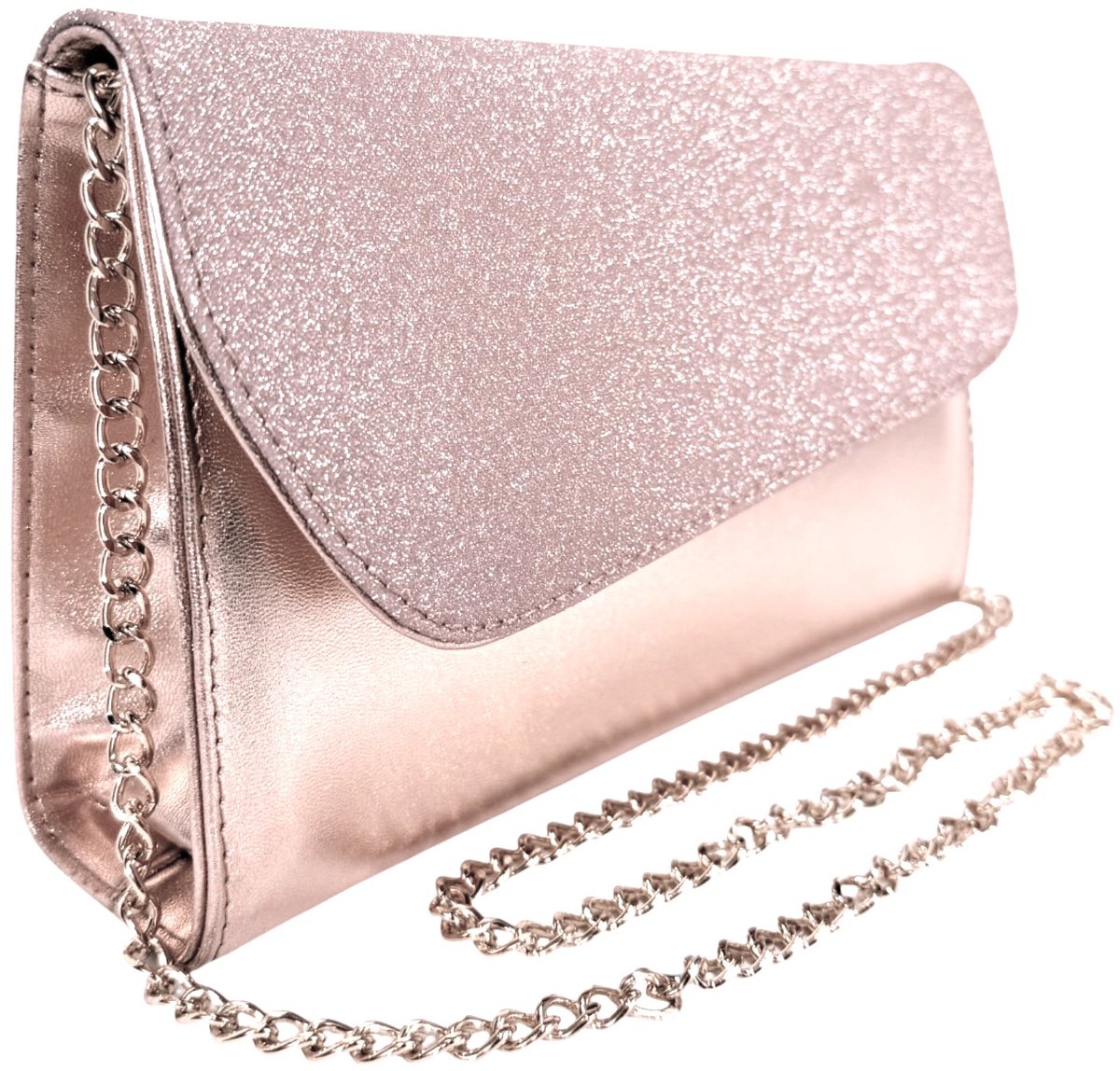 Licht Rosé Gala tas met prachtige hand-afgewerkte strik - Prachtige kleuren met subtiele glans - Clutch - Made in Italy - Stijlvol - Feestdagen - Gala - Trouwpartijen
