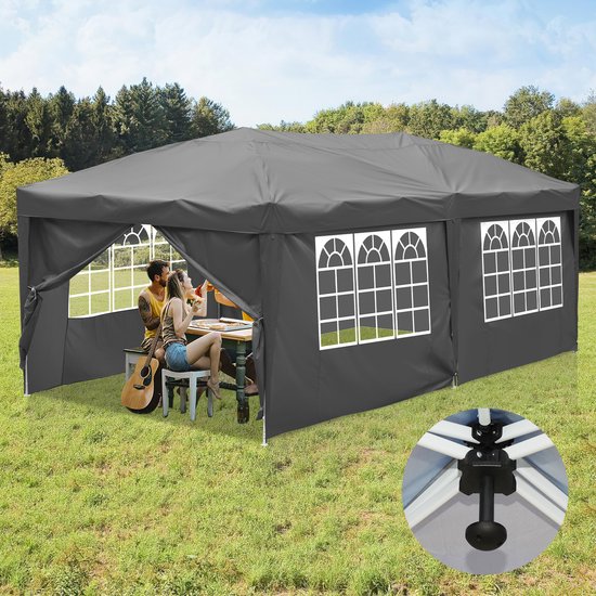 Set Van 2 Zijpanelen Voor Paviljoen 3x3/3x4 M, Zijwand Met R