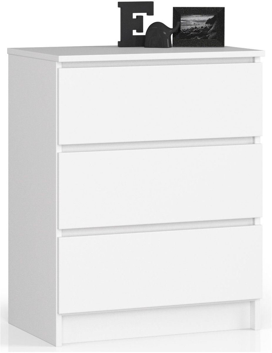 Ladekast K60 met 3 Lades / AKORD Furniture Factory / Wit / 60 x 77 x 40 cm