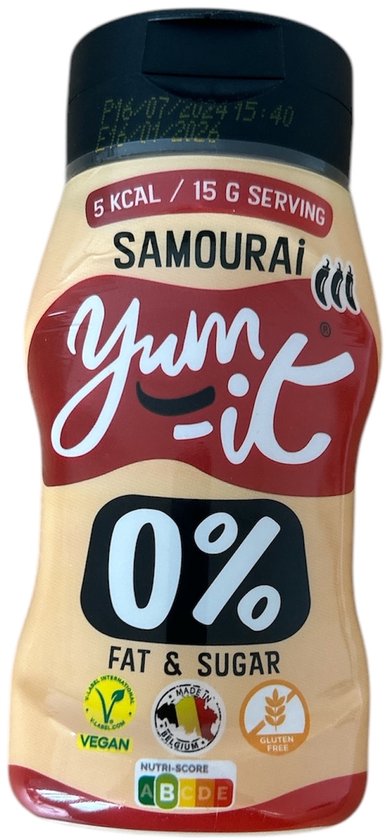 Yum-It Samourai saus - vegan, vet- en suikervrij - rode chilipepers