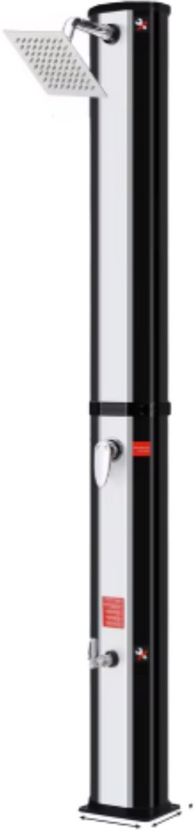 Solar buitendouche - 40L - Geen stroom - Tuindouche - Voor Tuin, strand en zwembad - Waterdicht. -Zilver