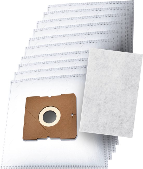 10x Dparts stofzuigerzakken en 1 filter geschikt voor Inventum Tomado Sauber - st306rza sz300 st306bza st306zza st308wza st154rza - Princess Silence Deluxe - tvc3001b tvc3001r tdb300 - V70 V20 - SB70 SB20 - PH95 stofzuigzakken