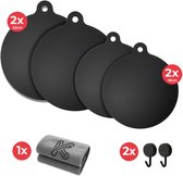 KitchyMist Inductie Beschermer - Hittebestendig tot 280 ºC - Kookplaat Beschermer Mat - Pannenbeschermer - Panbeschermers - Bescherming Inductie Kookplaat - 4 stuks - Rond - Zwart