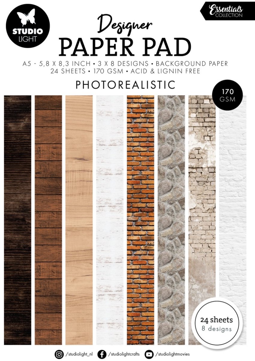 Designer paper pad Photorealistic - Essentials nr. 331